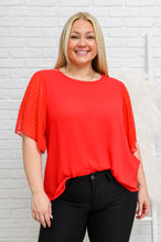 Load image into Gallery viewer, I Keep On FALLIN' Short Sleeve Blouse In Red