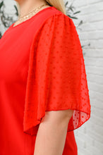 Load image into Gallery viewer, I Keep On FALLIN' Short Sleeve Blouse In Red