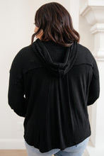 Load image into Gallery viewer, Black Hawk Waffle Knit Hoodie
