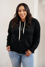 Load image into Gallery viewer, Black Hawk Waffle Knit Hoodie