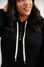 Load image into Gallery viewer, Black Hawk Waffle Knit Hoodie