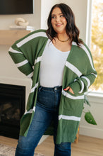 Load image into Gallery viewer, Brighter is Better Striped Cardigan in Green