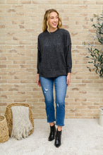 Load image into Gallery viewer, Brushed Drop Shoulder Sweater In Black