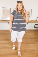 Load image into Gallery viewer, Casual In Stripes Top In Charcoal