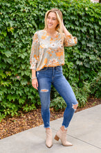Load image into Gallery viewer, Chantry V Neck Floral Blouse in Sage