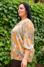 Load image into Gallery viewer, Chantry V Neck Floral Blouse in Sage