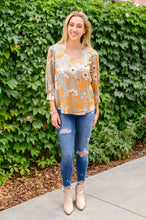 Load image into Gallery viewer, Chantry V Neck Floral Blouse in Sage