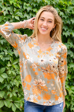 Load image into Gallery viewer, Chantry V Neck Floral Blouse in Sage
