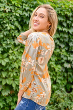 Load image into Gallery viewer, Chantry V Neck Floral Blouse in Sage