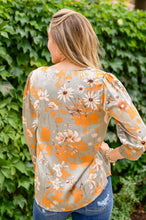 Load image into Gallery viewer, Chantry V Neck Floral Blouse in Sage