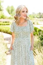 Load image into Gallery viewer, The Beck Olive Floral Smocked Dress