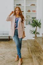 Load image into Gallery viewer, Pretty In Pink Blazer Ruched 3/4 Sleeve Blazer