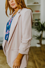 Load image into Gallery viewer, Pretty In Pink Blazer Ruched 3/4 Sleeve Blazer