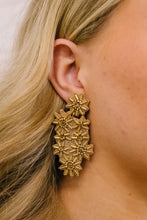 Load image into Gallery viewer, Christmas Bow Beaded Statement Earrings