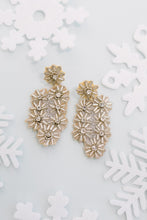 Load image into Gallery viewer, Christmas Bow Beaded Statement Earrings