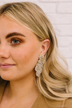 Load image into Gallery viewer, Christmas Bow Beaded Statement Earrings