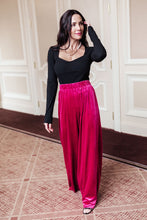 Load image into Gallery viewer, Cleo Velvet Wide Leg Pants