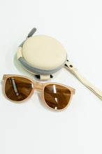 Load image into Gallery viewer, Collapsible Girlfriend Sunnies & Case in Tan