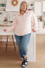 Load image into Gallery viewer, Black Friday: Cozy Moment 1/2 Zip Pullover in Blush