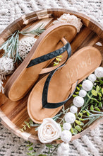 Load image into Gallery viewer, Black Sandstone Blowfish Flip Flop