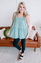 Load image into Gallery viewer, Mint To Be Wild Leopard Tiered Sleeveless Top