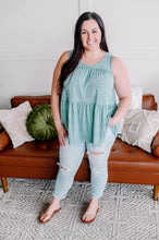 Load image into Gallery viewer, Mint To Be Wild Leopard Tiered Sleeveless Top