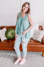 Load image into Gallery viewer, Mint To Be Wild Leopard Tiered Sleeveless Top