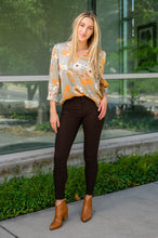 Load image into Gallery viewer, Chantry V Neck Floral Blouse in Sage