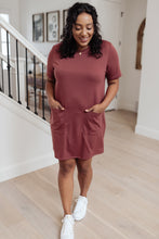 Load image into Gallery viewer, Easy Day Patch Pocket T-Shirt Dress