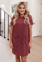 Load image into Gallery viewer, Easy Day Patch Pocket T-Shirt Dress