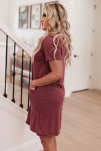 Load image into Gallery viewer, Easy Day Patch Pocket T-Shirt Dress
