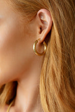 Load image into Gallery viewer, Water/Sweat Resistant Everyday Okay Hoop Earrings