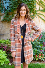 Load image into Gallery viewer, The Alexis Plaid Jacket In Rust