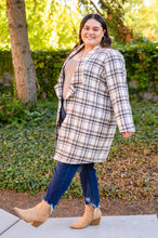 Load image into Gallery viewer, Fall In Love Plaid Jacket in Cream