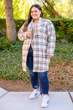 Load image into Gallery viewer, Fall In Love Plaid Jacket in Cream