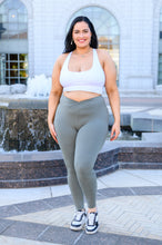 Load image into Gallery viewer, Feel The Groove Cross Front Leggings In Sage