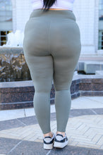 Load image into Gallery viewer, Feel The Groove Cross Front Leggings In Sage