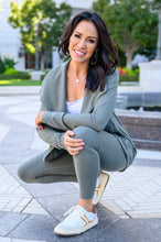 Load image into Gallery viewer, Feel The Groove Cross Front Leggings In Sage