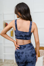 Load image into Gallery viewer, The Gia Dark Navy Tie-Dye Zip Sports Bra