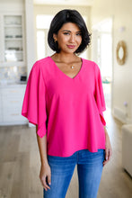 Load image into Gallery viewer, The Chloe V-Neck Flounce Sleeve Blouse