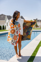 Load image into Gallery viewer, PREORDER: Luxury Beach Towel in Bright Retro Floral