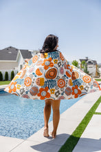 Load image into Gallery viewer, PREORDER: Luxury Beach Towel in Bright Retro Floral