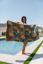 Load image into Gallery viewer, PREORDER: Luxury Beach Towel in Bright Retro Floral