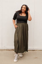 Load image into Gallery viewer, Get Away Maxi Skirt in Olive