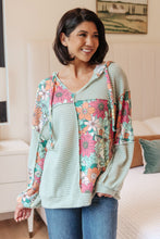 Load image into Gallery viewer, Get Started Floral Color Block Hoodie