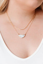 Load image into Gallery viewer, Half Moon Stone Stud & Necklace Set