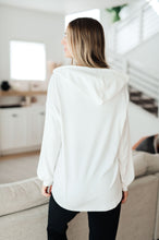 Load image into Gallery viewer, Happier Now Henley Hoodie in Ivory
