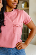 Load image into Gallery viewer, The Regina Ruffle Front Pocket Tee