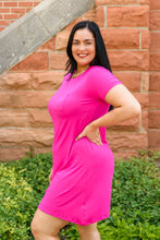 Load image into Gallery viewer, Here To Stay T-Shirt Dress In Pink