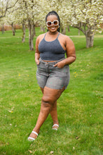 Load image into Gallery viewer, Hi-Waisted Cactus Embroidery Cutoffs